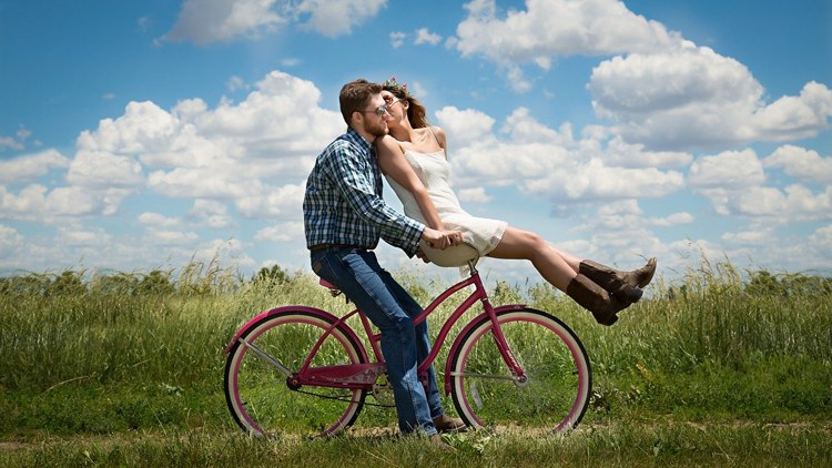 couple on a bike, bring harmony to relationship